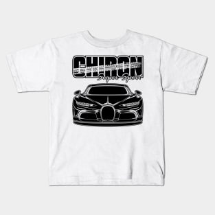 Chiron Super Sport - Black Print Kids T-Shirt